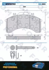 FOMAR FRICTION fo473781 -  Комплект тормозных колодок, дисковый тормоз